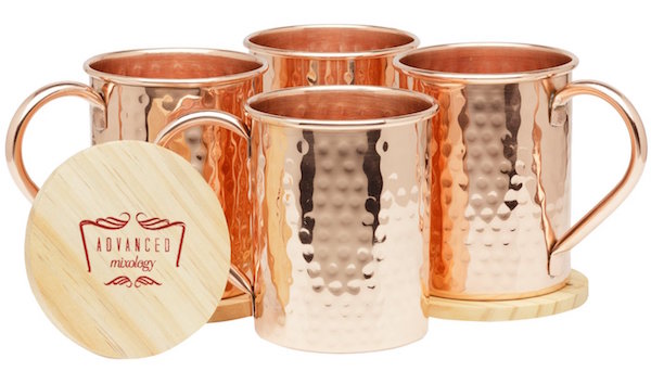 Advanced Mixology Moscow Mule Copper Mugs Set of 4