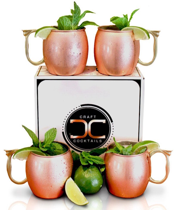 Craft Cocktails - Handmade Copper Moscow Mule Mugs with Gift Box