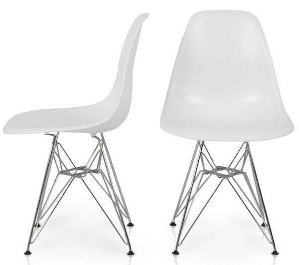 Bellezza© Eames Style Molded Plastic Eiffel Side Chair