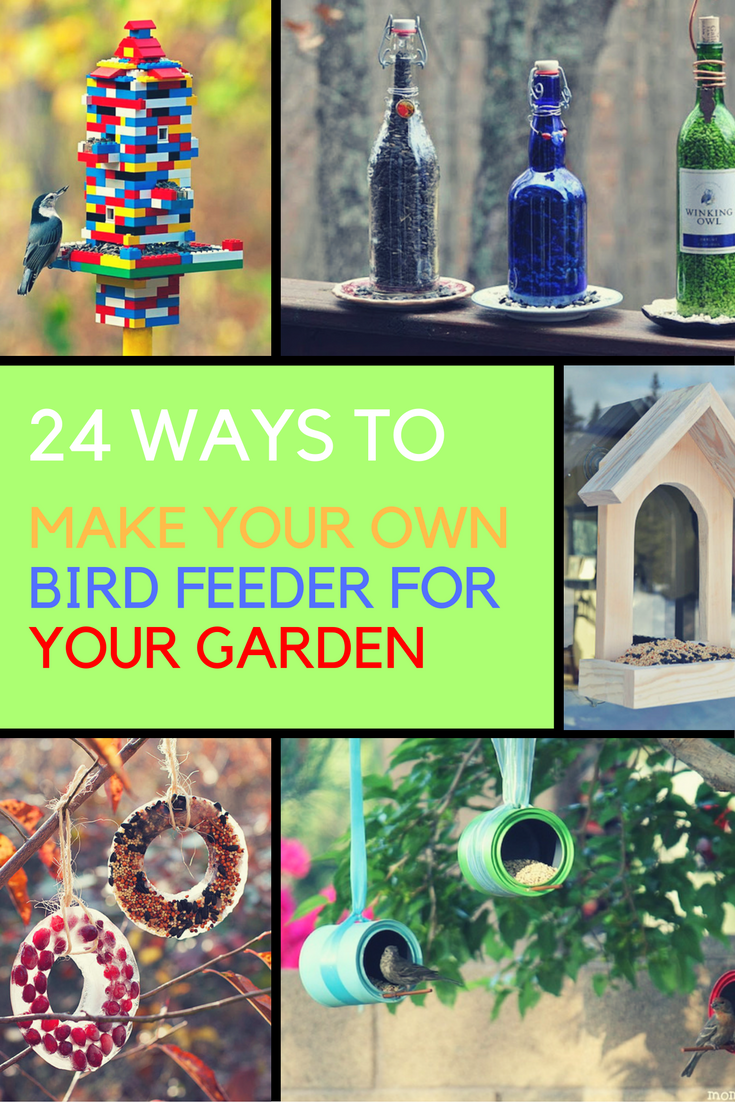 Feed Your Feathered Garden Friends With These 24 DIY Bird Feeders. | Ideahacks.com