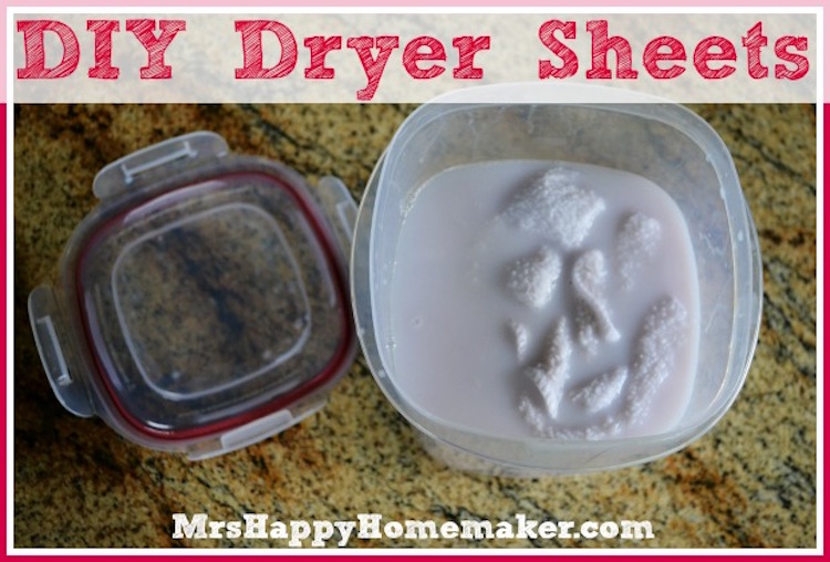 Mrs. Happy Homemaker Dryer Sheet Recipe