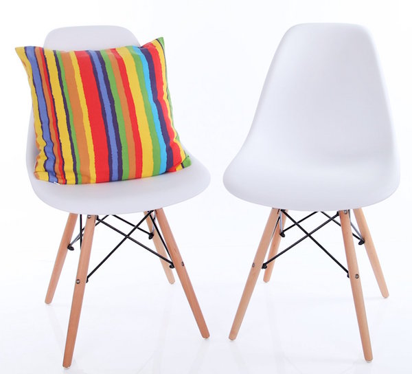 Vecelo Eames Chair with Natural Wood Legs