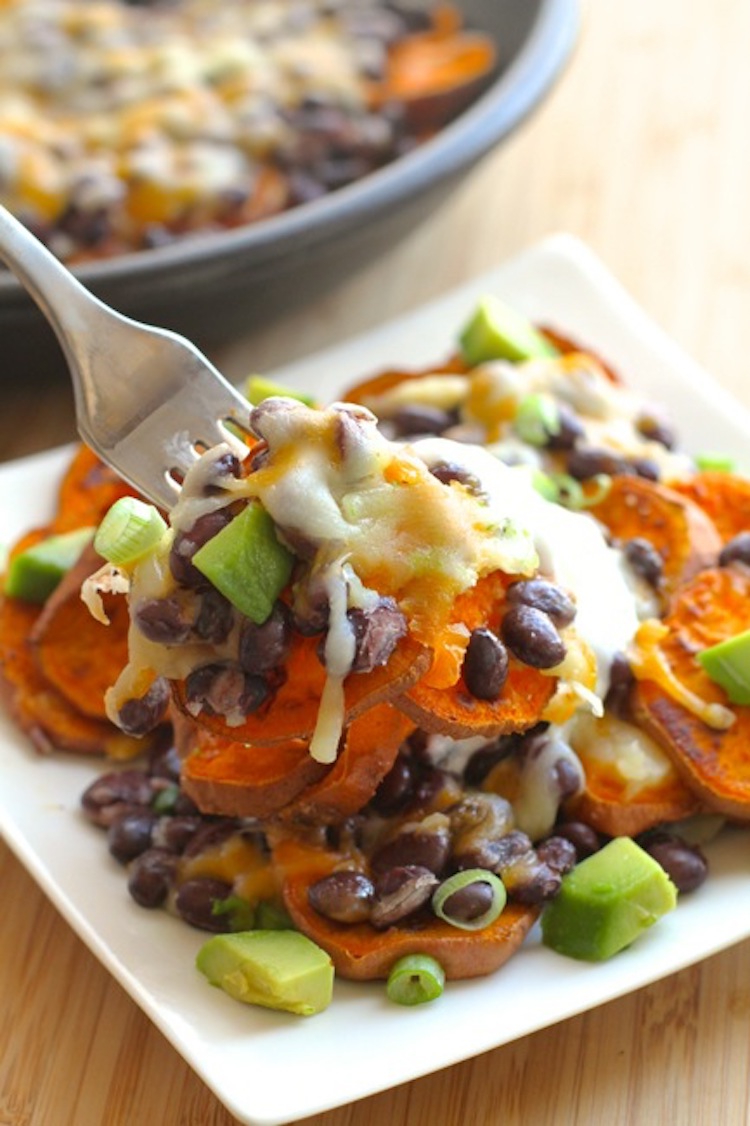 Sweet Potato Nachos - Load up some crispy sweet potatoes with your favorite fixin's to make these nachos out of this world! | Ideahacks.com
