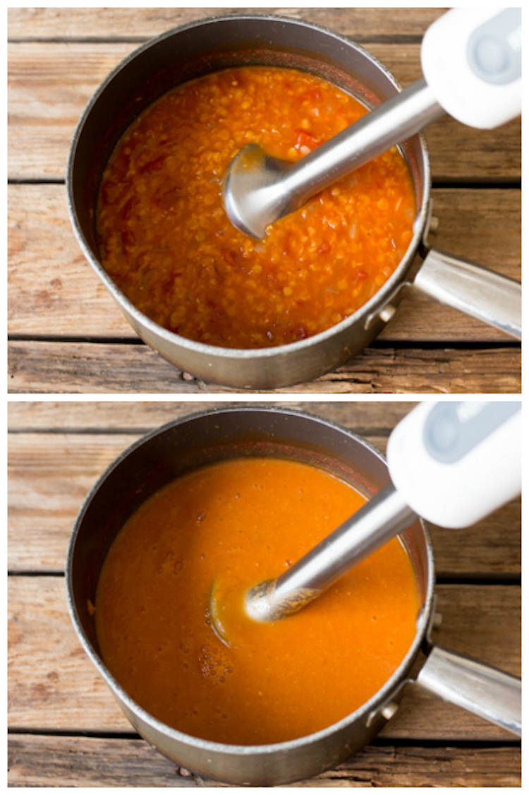 lentil soup prep