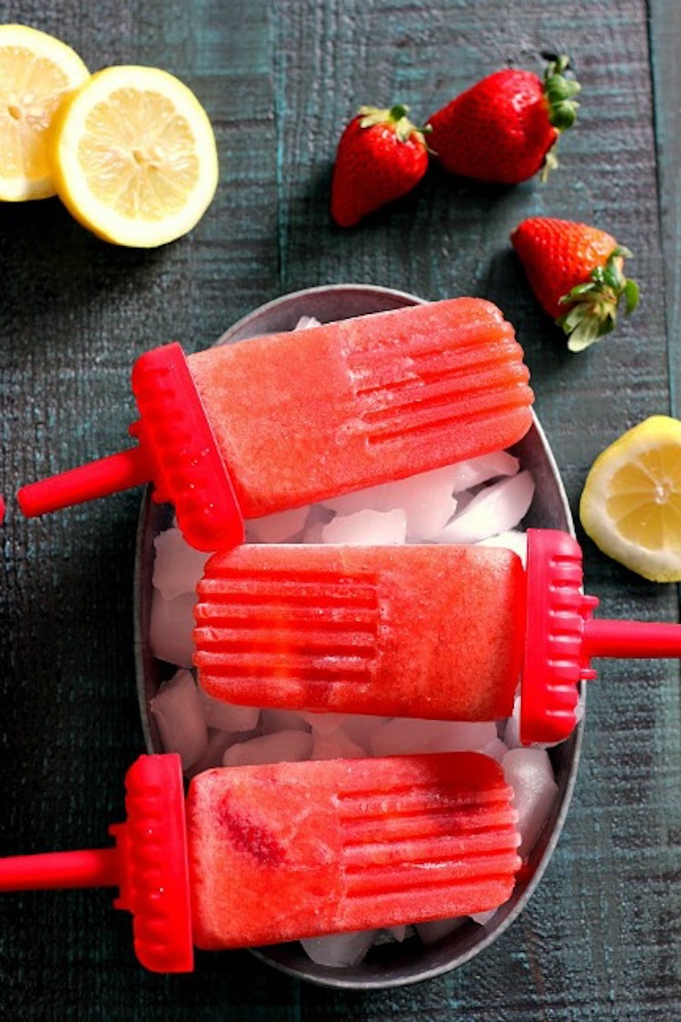 Made with only four ingredients, these Strawberry Lemonade Popsicles are sweet, tangy and the perfect treat to keep you cool all summer long! Ideahacks.com