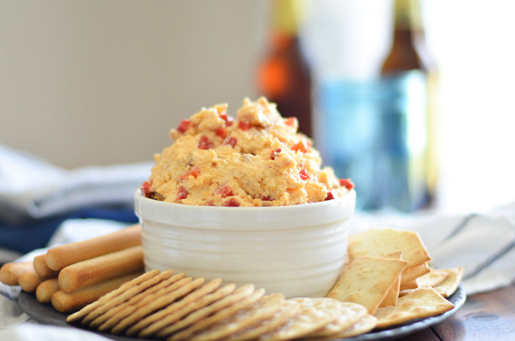 Pimento Cheese with Bacon - is paired with salty, savory bacon for a delicious appetizer perfect for your next happy hour or backyard gathering. | Ideahacks.com