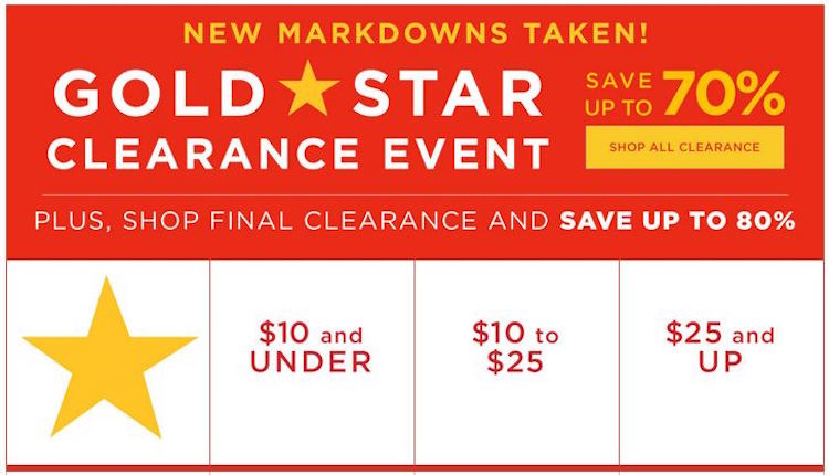 Gold Star Clearance Event