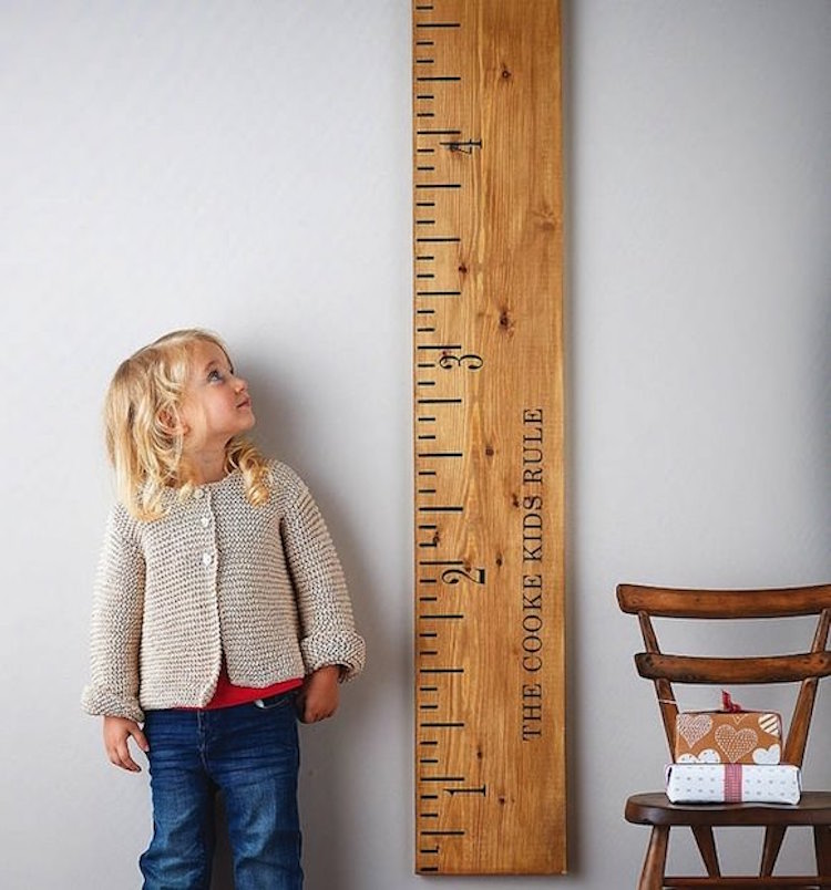 Giant Growth Chart Wooden Ruler