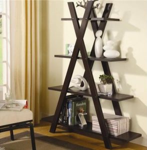 Ladder Style Bookcase Book Shelf