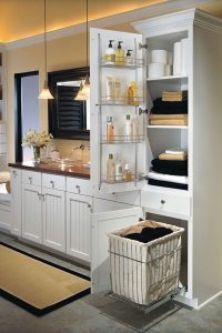 Linen Closet With Removable Hamper