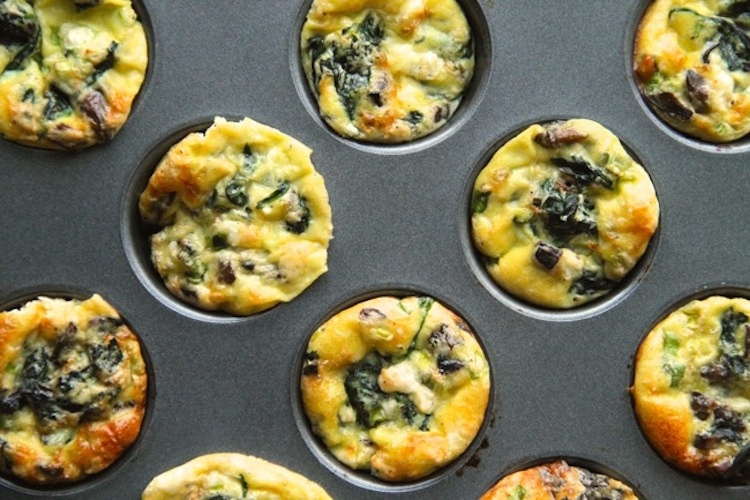 Whip up a batch of irresistibly cute two-bite frittatas. Healthy appetizer recipe | Ideahacks.com
