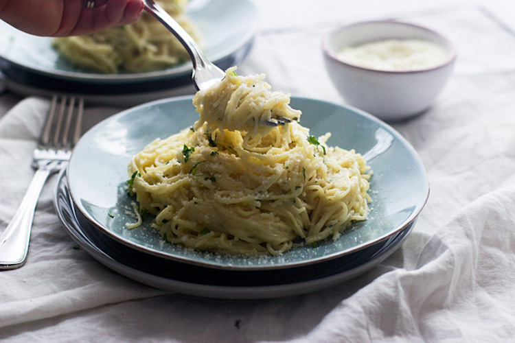 creamy one pot garlic and parmesan pasta recipe