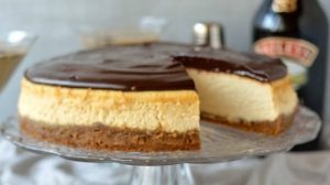 Baileys cheesecake with Baileys ganache