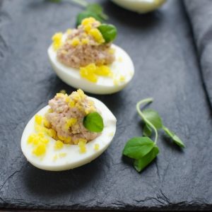 Deviled Ham Stuffed Eggs