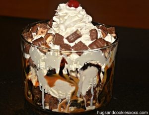Twix Brownie Ice Cream Sundae Trifle