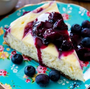 blueberry swirl cheesecake