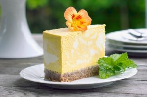 mango and turmeric cheesecake