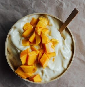 mango banana ice cream sundae