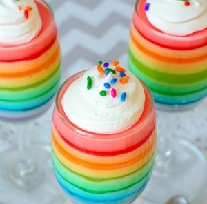 rainbow jello parfait