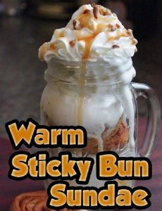 sticky bun sundae