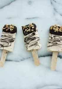 Peanut Butter Chocolate Chip Popsicles