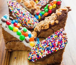 candy-dipped brownies