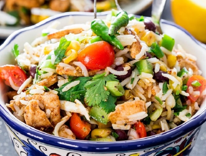 mexican chicken and rice salad