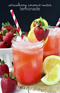 Strawberry Coconut Water Lemonade