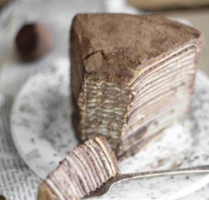 Chocolate Amaretto Crêpe Cake