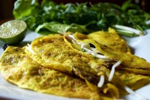Crispy Vietnamese Crepes with Sautéed Kale & Mushrooms