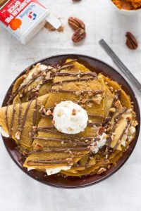 Nutella Covered Pumpkin Crepes