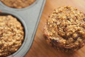 Carrot Raisin Oatmeal Muffins - These dairy free muffins contain no added sugars and are dense, chewy and wholesome. The raisins also add extra sweetness to each bite. | Ideahacks.com