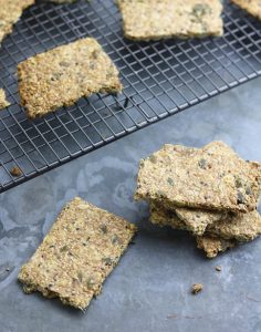 Chilled Roast Pepper Soup With Seed Crackers