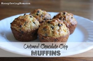 Oatmeal Chocolate Chip Muffins