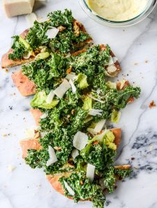 Kale Caesar Salad Pizza