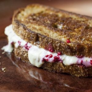 Smashed Raspberry Grilled Cheese