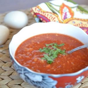 Tomato Cauliflower Egg Drop Soup