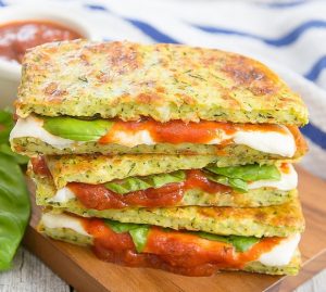 Zucchini Crusted Pizza Grilled Cheese