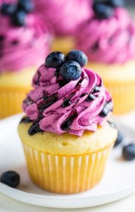 Blueberry Frosted Cupcakes