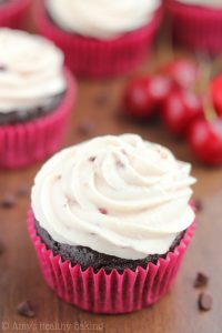 Chocolate Cherry Vanilla Cupcakes