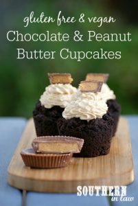 Healthy Chocolate Peanut Butter Cupcakes