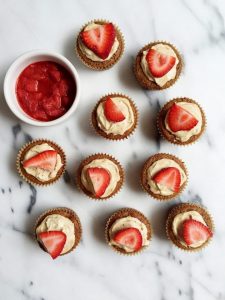 Strawberry Rhubarb Cupcakes