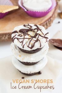 Vegan S'Mores Ice Cream Cupcakes