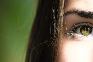 Female's green eyes