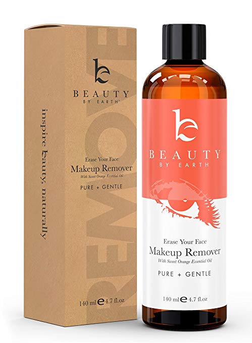 Makeup Remover - Organic & Natural Ingredients, Use with Eye Makeup Remover Wipes or Pads, Oil Free Makeup Remover Leaves Face Cleaner
