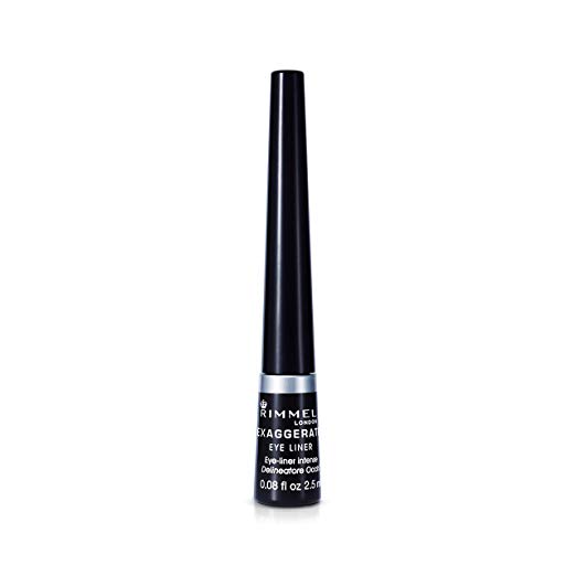 Rimmel Exaggerate Felt Tip Eye Liner, Black - Easy Precise Application Long Lasting Felt Tip Liquid Eye Liner Pen